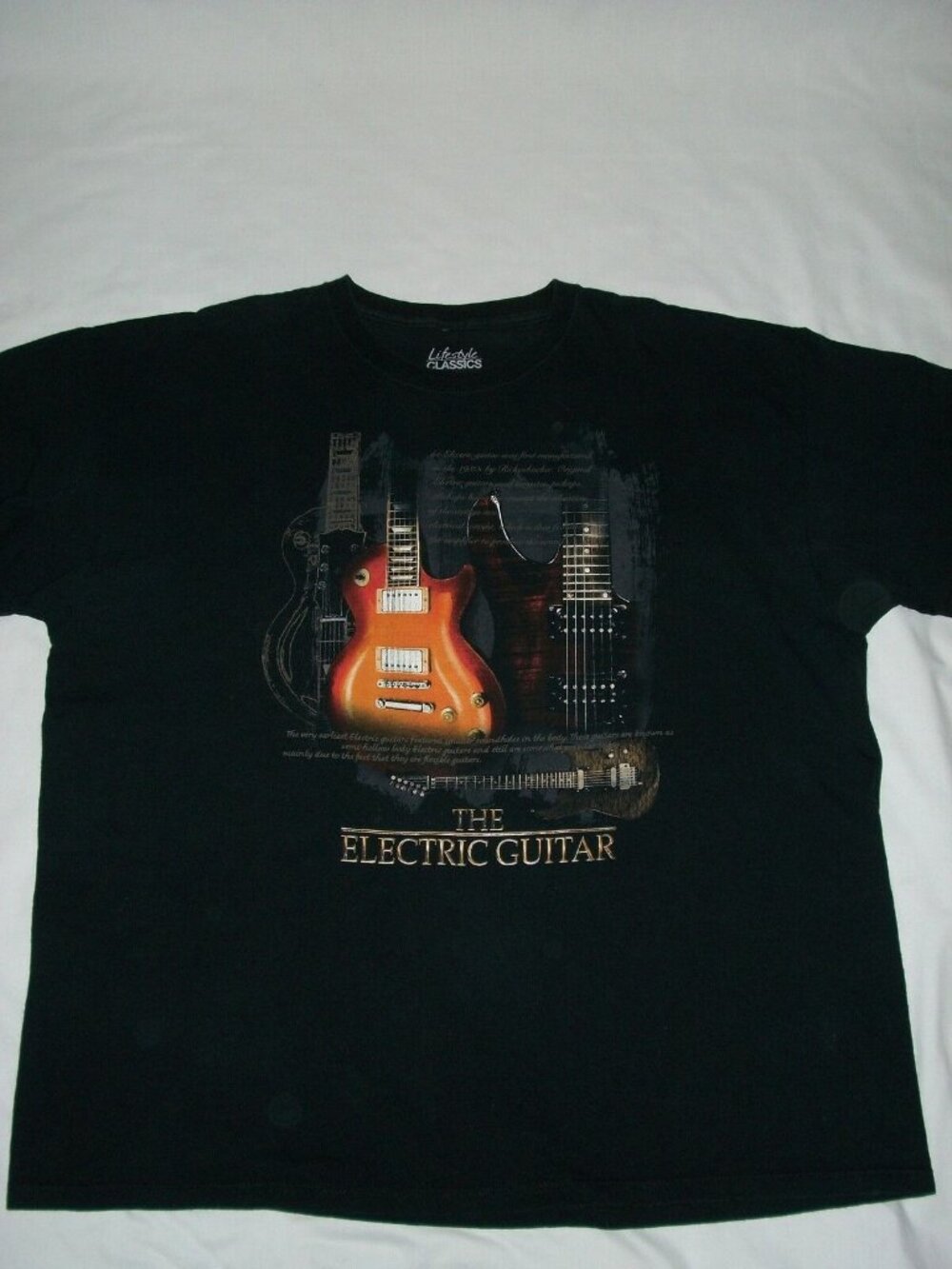 The Electric Guitar Lifestyle Classics Black Men's TShirt XXL